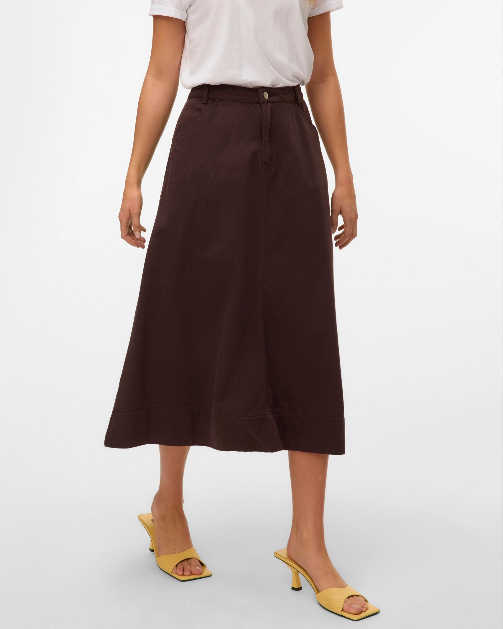 VMFILIA MIDI DENIM SKIRT